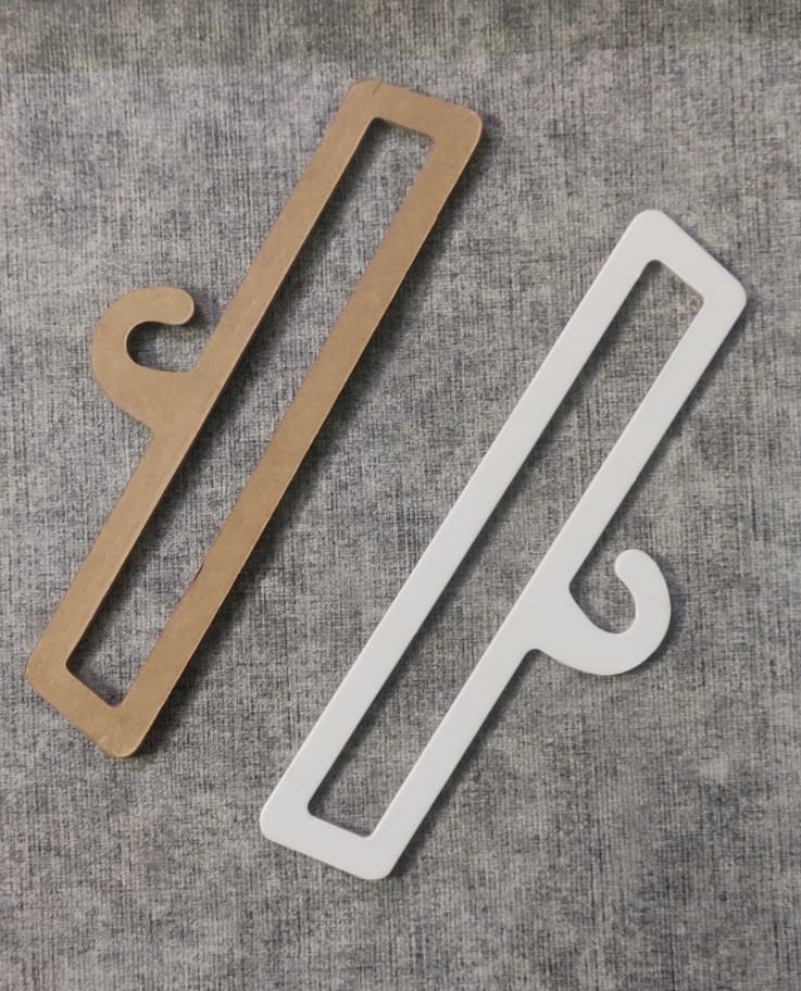 Natural & White Long Paper Hangers by Eagle Print Care