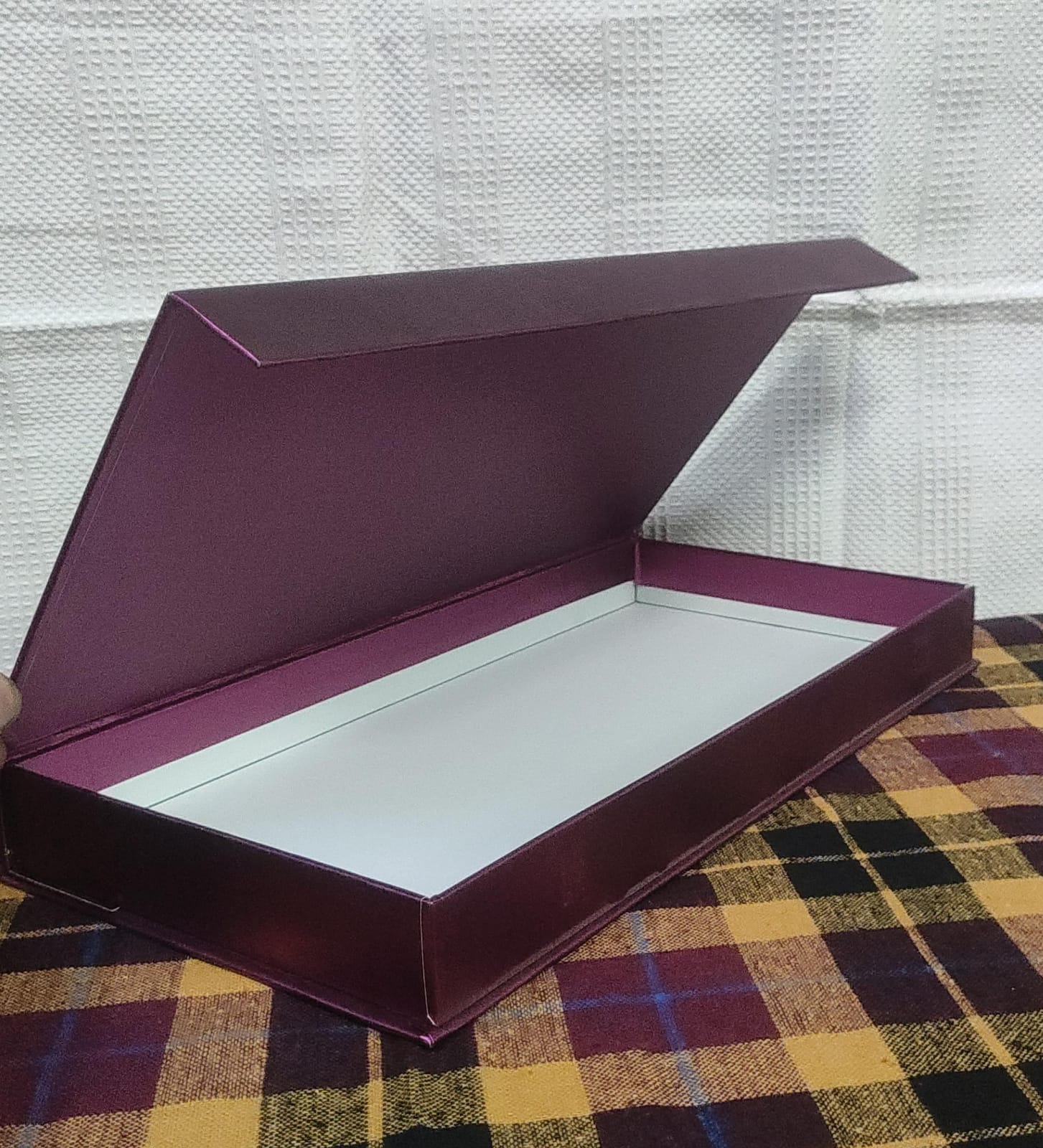 Burgundy Hinged Rigid Box by Eagle Print Care