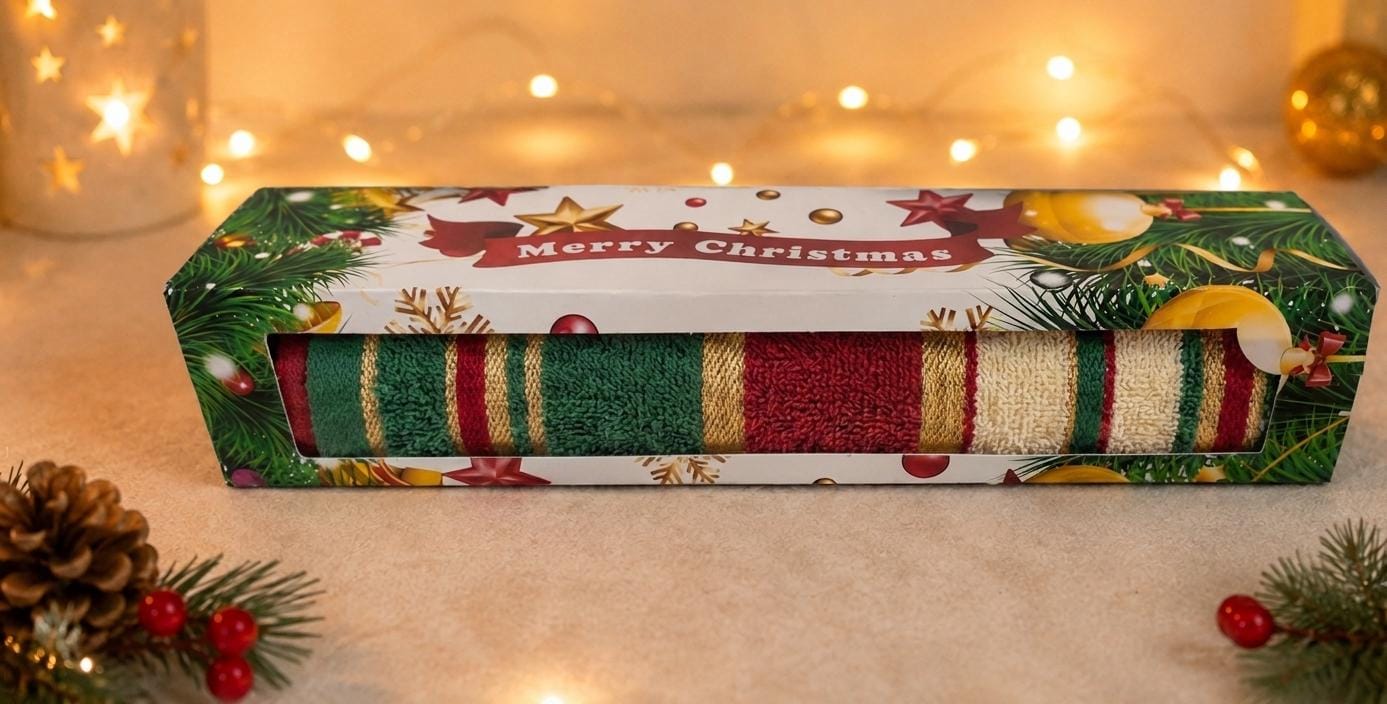 Christmas Towel Window Box by Eagle Print Care